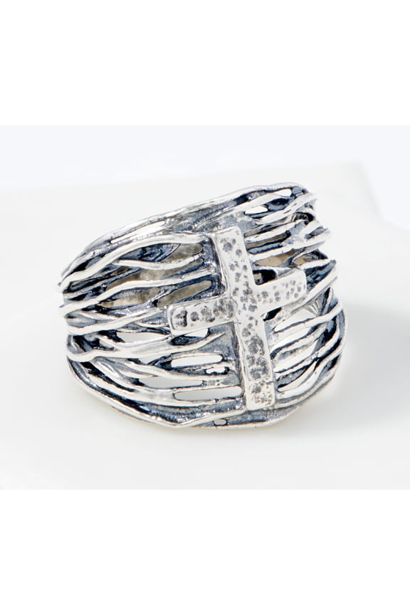 David Markstein Gold Clad Sterling Silver Miraculous Medal Ring Size 10