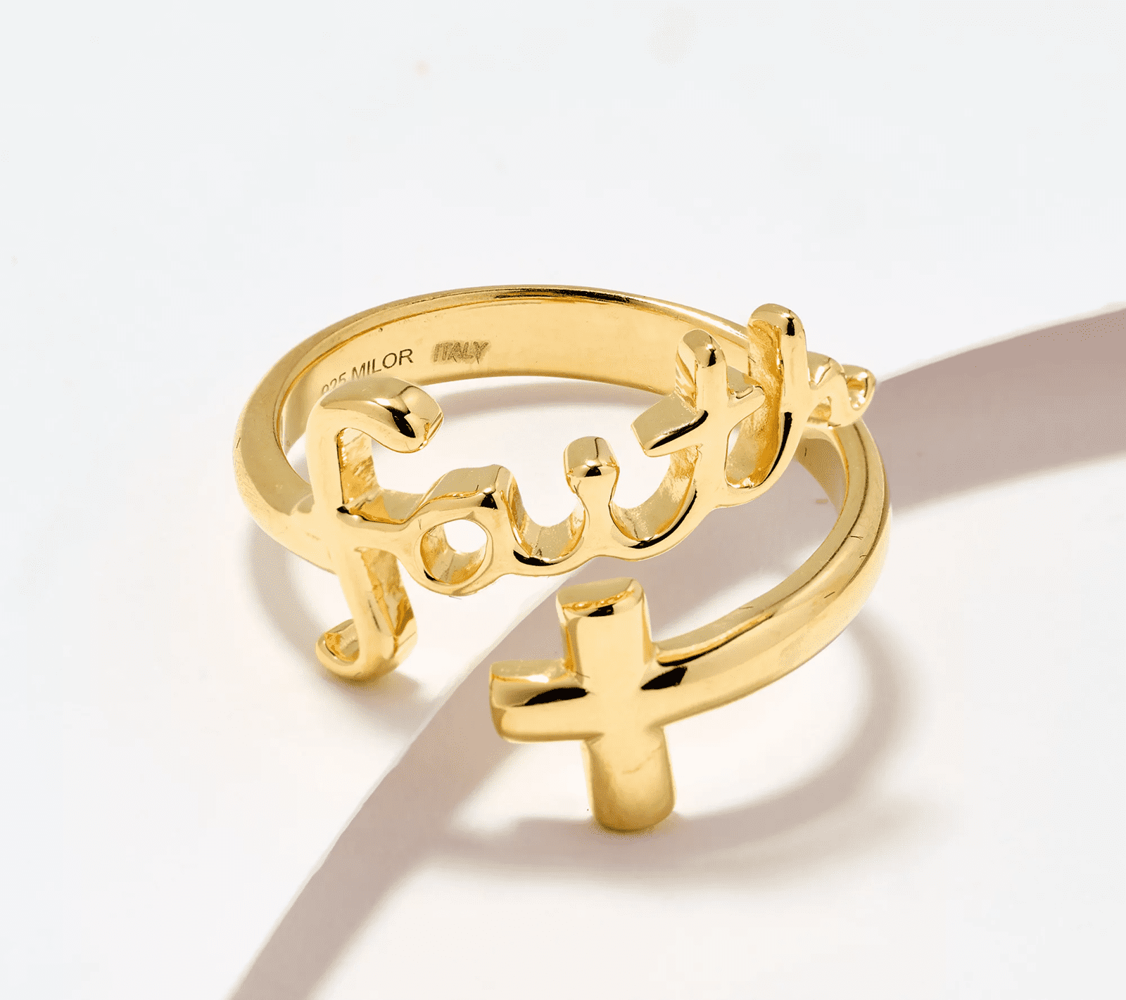 David Markstein Goldclad Sterling Silver Inspirational Bypass Faith ...