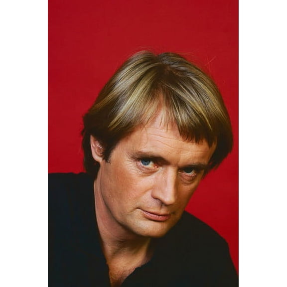 David McCallum studio portrait 1970's against red backdrop 24x36 Poster