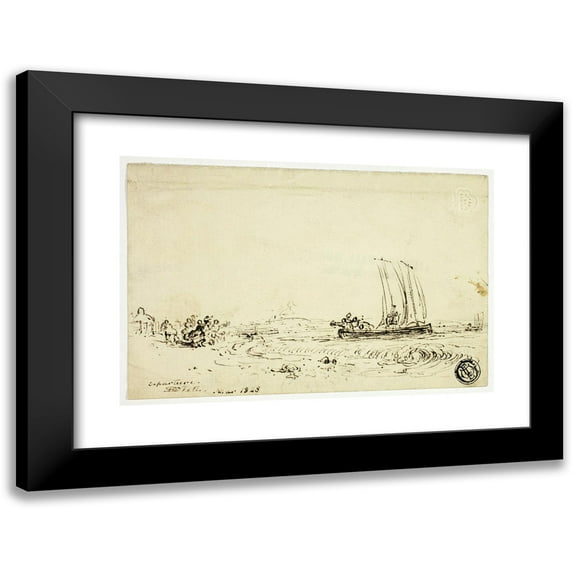 David Octavius Hill 14x11 Black Modern Framed Museum Art Print Titled - Departure (1848-1870)