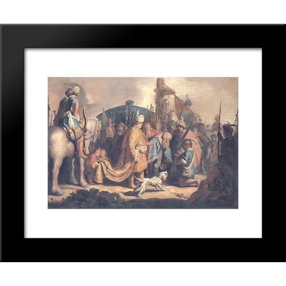 David Offering the Head of Goliath to King Saul 20x24 Framed Art Print by Rem...