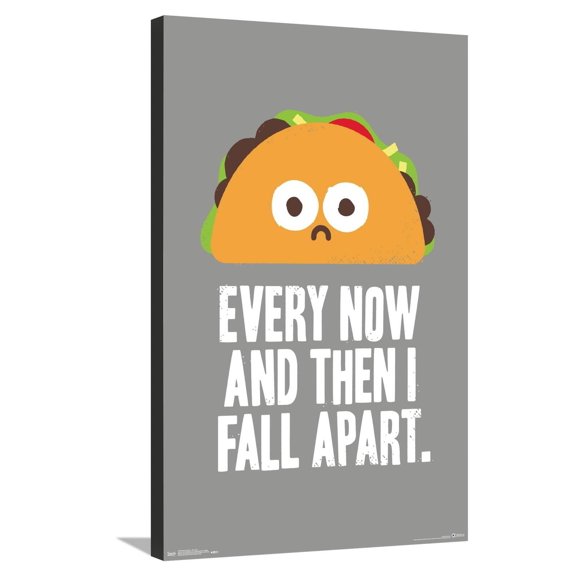 David Olenick - Taco Fail Canvas Wall Poster, 22.375" x 34"
