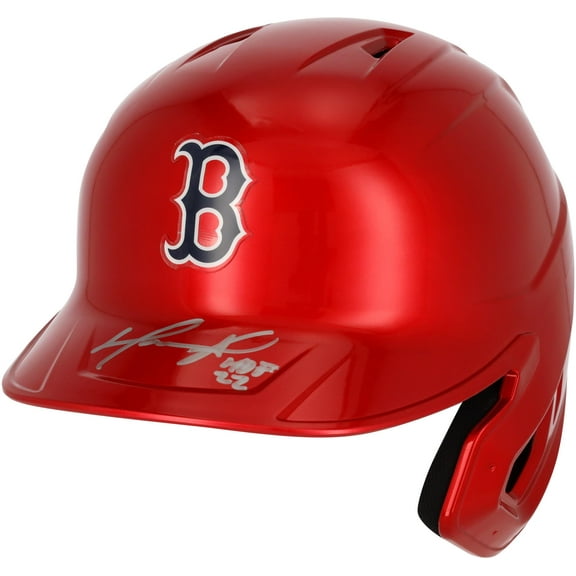 David Ortiz Boston Red Sox Autographed Alternate Chrome Rawlings Mach Pro Replica Batting Helmet with "HOF 22" Inscription - Fanatics Exclusive - Fanatics Authentic Certified
