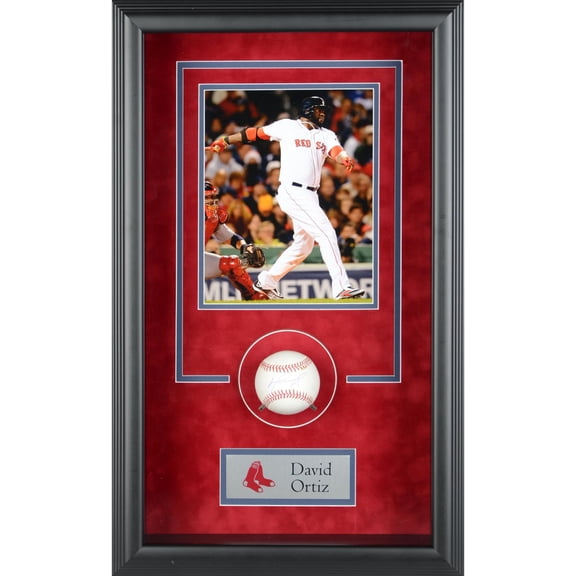 David Ortiz Boston Red Sox Framed Autographed Baseball Shadowbox
