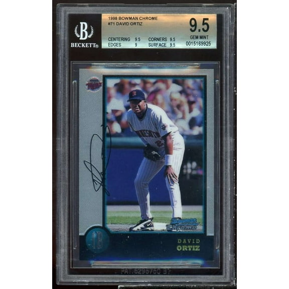 David Ortiz Rookie Card 1998 Bowman Chrome #71 BGS 9.5 (9.5 9.5 9 9.5)
