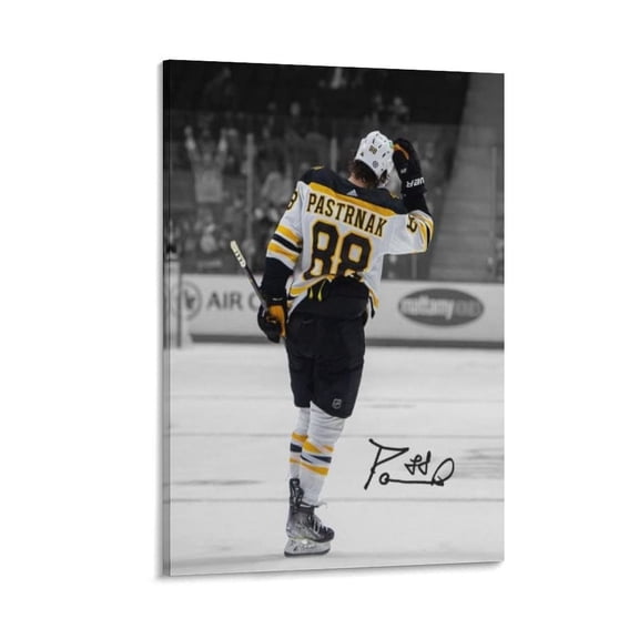 David Pastrnak Signed Poster Posters Wall Art Painting Canvas Gift Living Room Prints Bedroom Decor Poster Artworks 12x18inch(30x45cm)