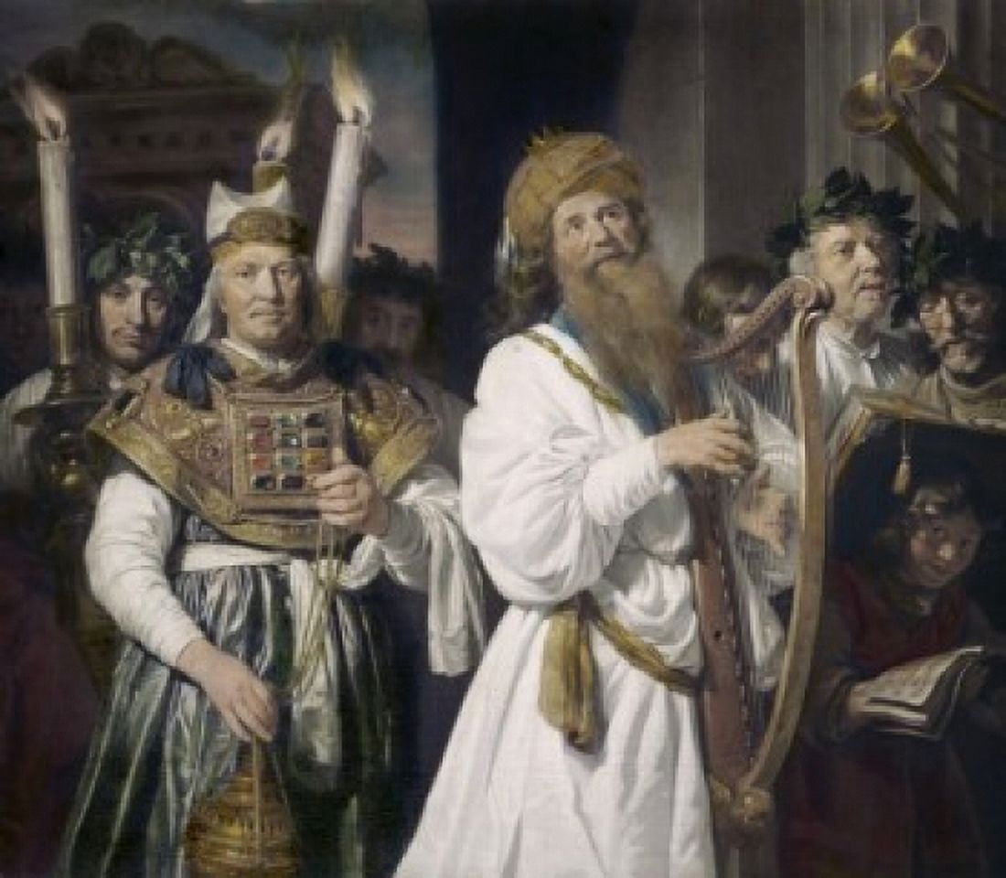 David Plays the Harp Before Saul SD 1674 Jan Debray (1627-1679 Dutch) Canvas Art - Jan Debray (18 x 24)