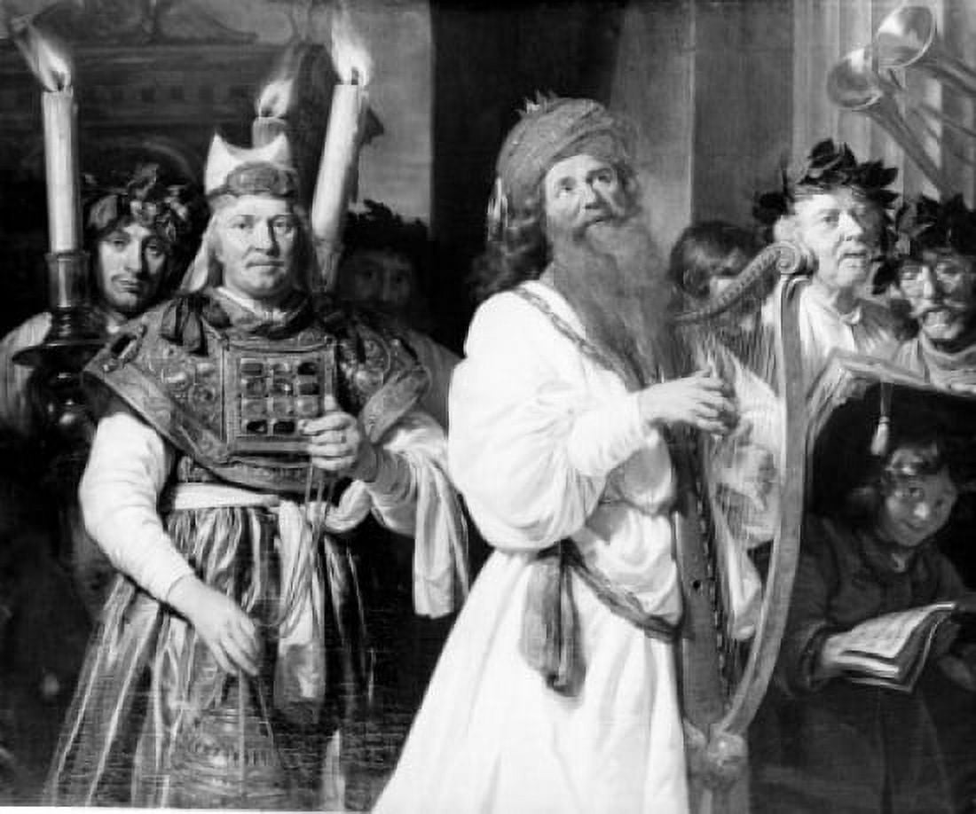 David Plays the Harp before Saul by Jan Debray 1627-1679 Canvas Art - Jan Debray (24 x 36)