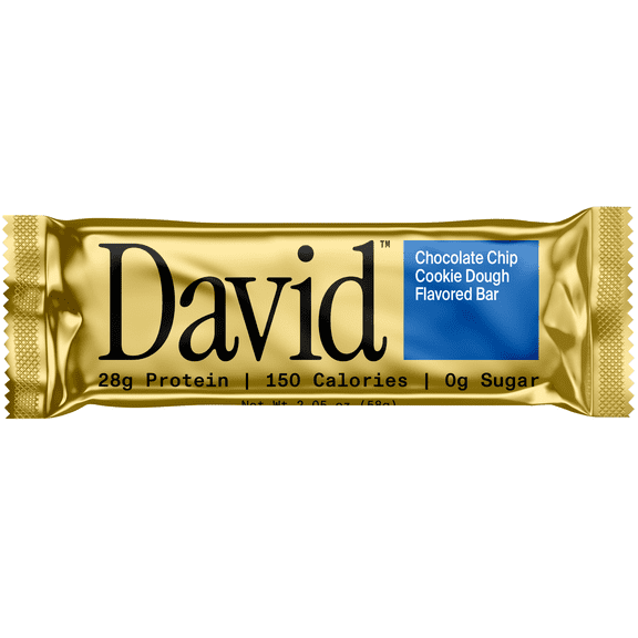 David Gold High Protein Bars, Chocolate Chip Cookie Dough, 28g Protein - 1ct