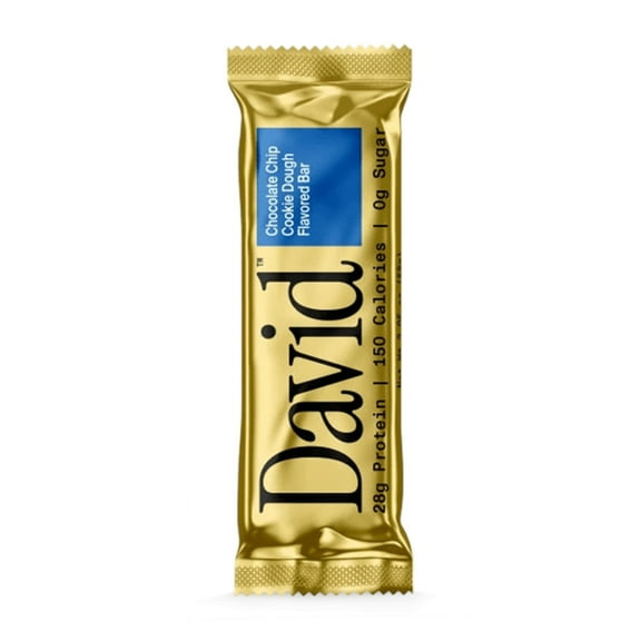 David Gold High Protein Bars, Chocolate Chip Cookie Dough, 28g Protein - 1ct