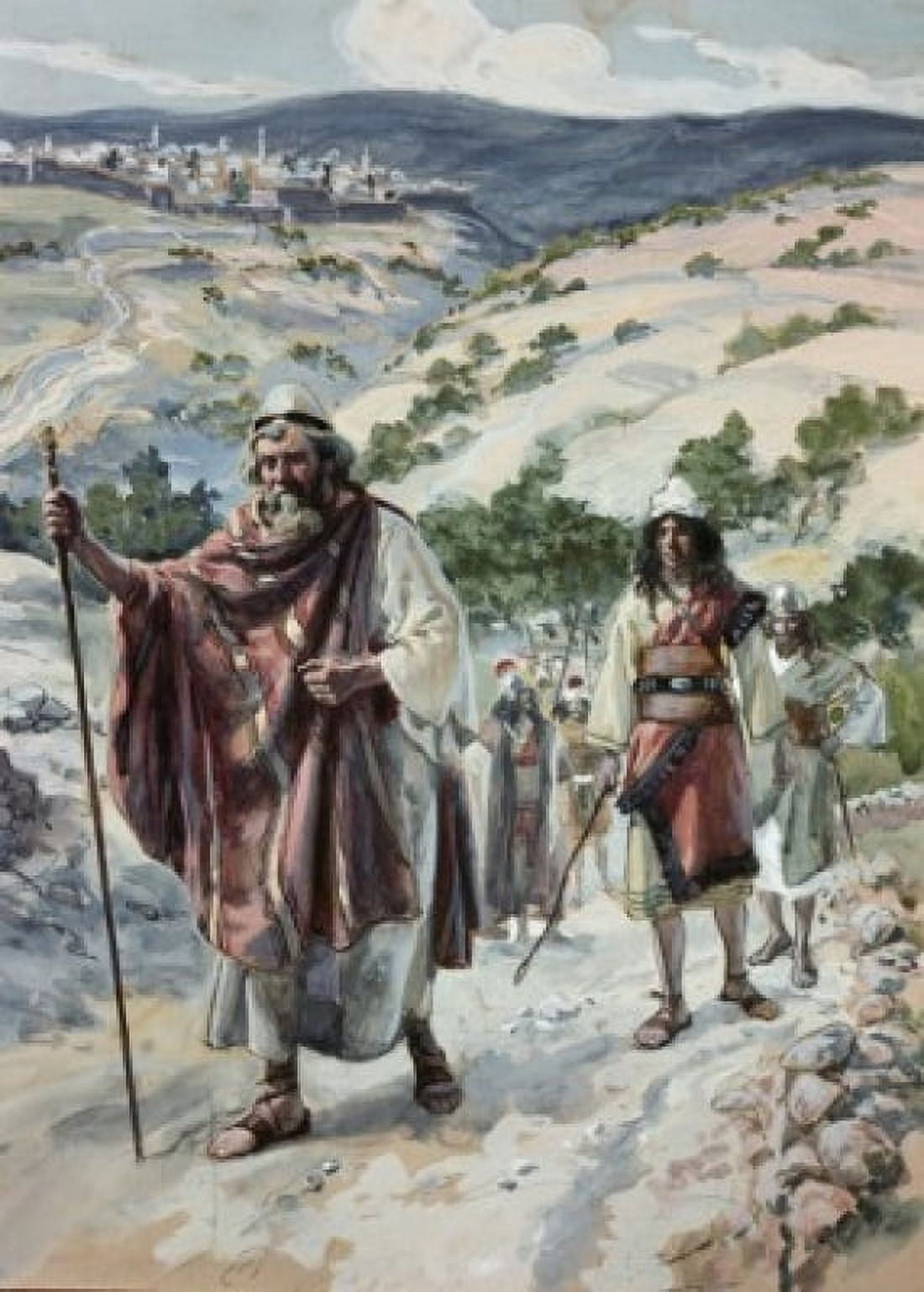 David Quits Jerusalem James Tissot (1836-1902 French) Jewish Museum New York USA Canvas Art - James Tissot (18 x 24)