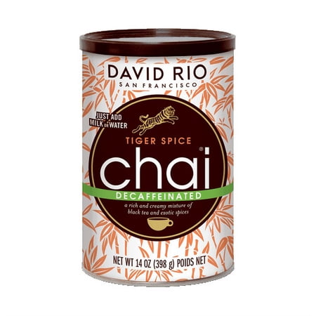 David Rio Decaf Tiger Spice Chai, Powdered Tea, 14 Oz