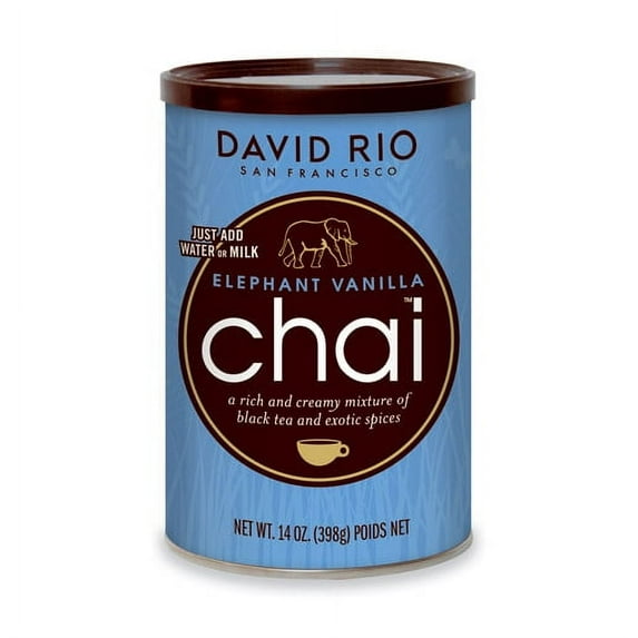 David Rio Elephant Vanilla Chai, Powdered Tea, 14 oz