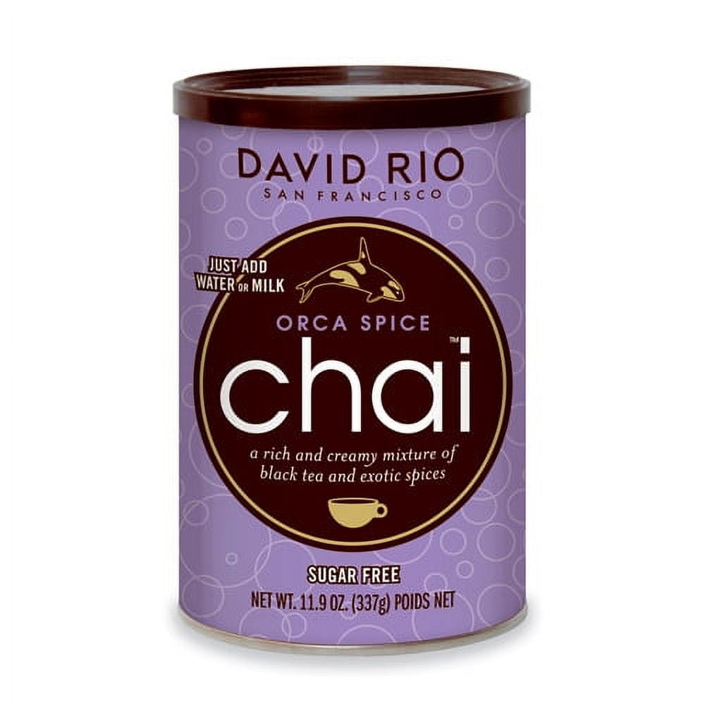 David Rio Orca Spice Sugar-Free Chai, Powdered Tea, 11.9 oz