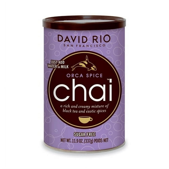 David Rio Orca Spice Sugar-Free Chai, Powdered Tea, 11.9 oz