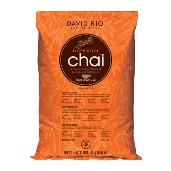 David Rio Tiger Spice Chai Powdered Tea cs 4/4 lb
