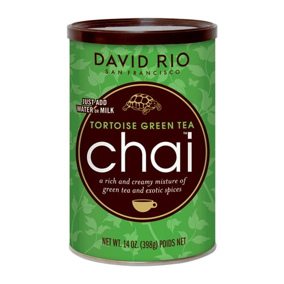 David Rio Tortoise Green Tea Chai Powdered Tea cs 6/14 oz