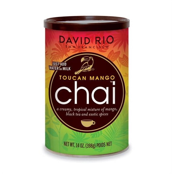 David Rio Toucan Mango Chai, Powdered Tea, 14 Oz