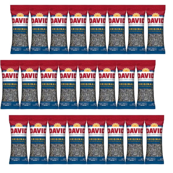David Roasted and Salted Sunflower Seeds, Original, 1.625 Ounce (Pack of 24)