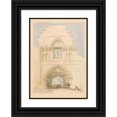 thumbnail image 1 of David Roberts 14x18 Black Ornate Wood Framed Double Matted Museum Art Print Titled - Aberothock Abbey (1848), 1 of 5