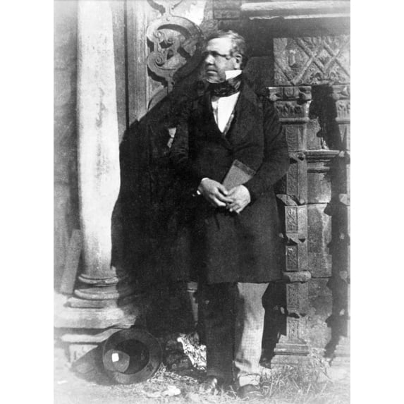 David Roberts Scottish Painter In An Early Calotype By Photographic Pioneer David Octavius Hill.