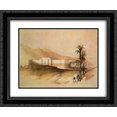 thumbnail image 1 of David Roberts 2x Matted 24x20 Black Ornate Framed Art Print 'Fortress of Aqaba', 1 of 2