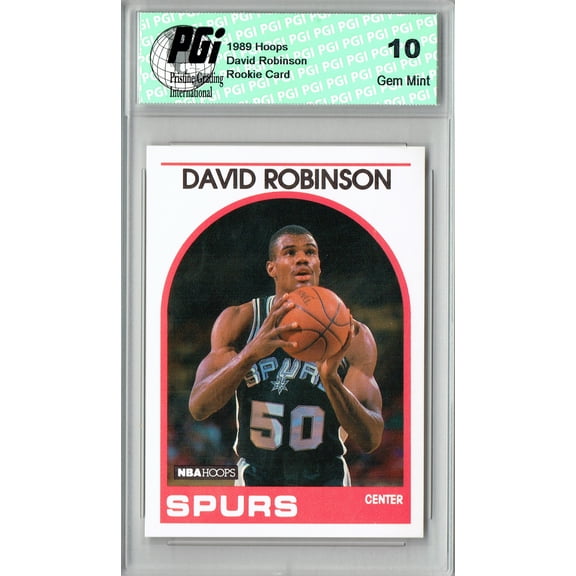 David Robinson 1989 NBA Hoops #310 The Admiral Rookie Card PGI 10
