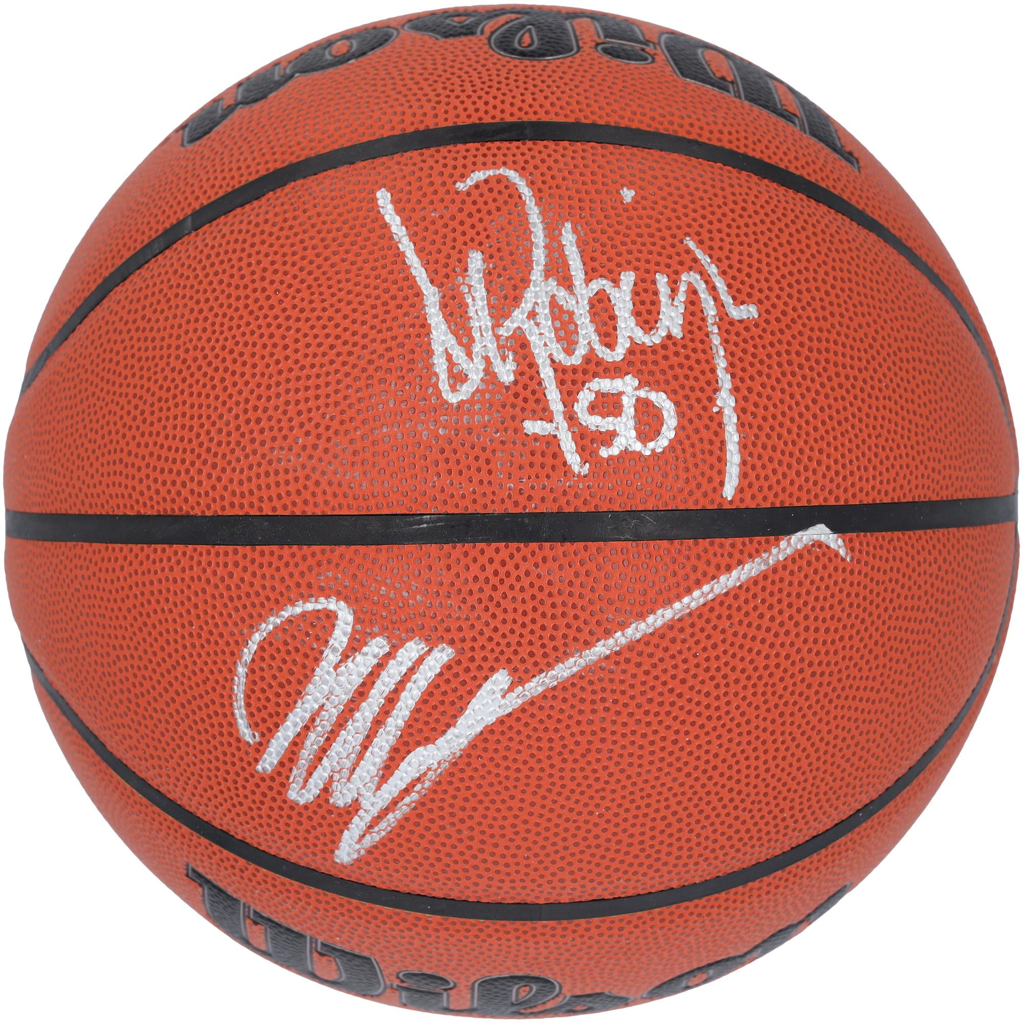 David Robinson and Victor Wembanyama San Antonio Spurs Dual Autographed Wilson Authentic Series I/O Basketball - Fanatics Authentic Certified