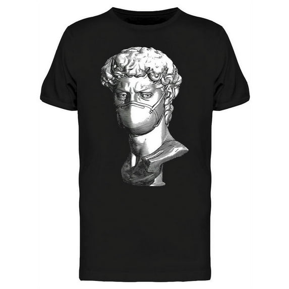 David Sculpture With Mask T-Shirt Men -Image by Shutterstock, Male Medium