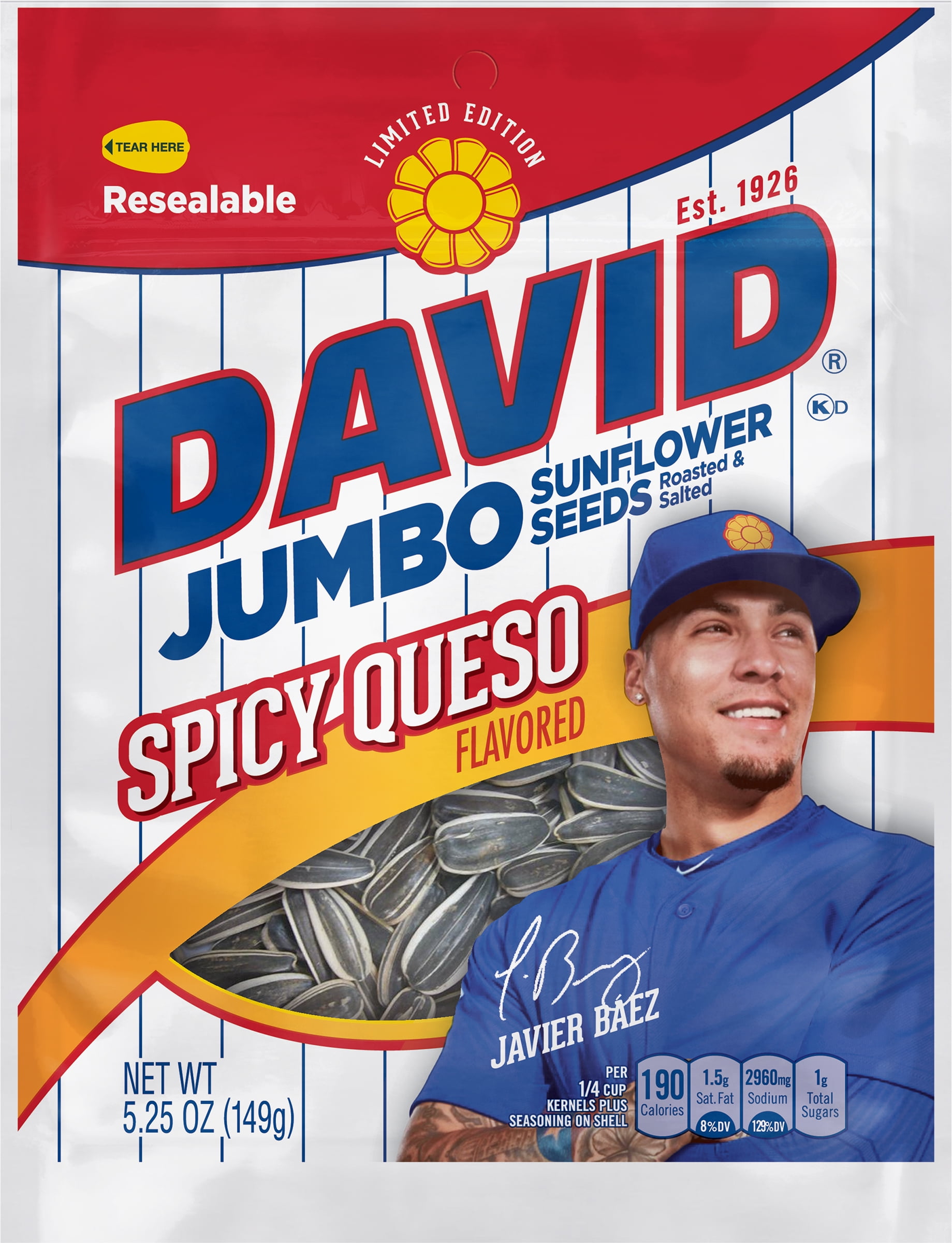 David Seeds Jumbo Sunflower, Limited Edition Javier Baez Spicy