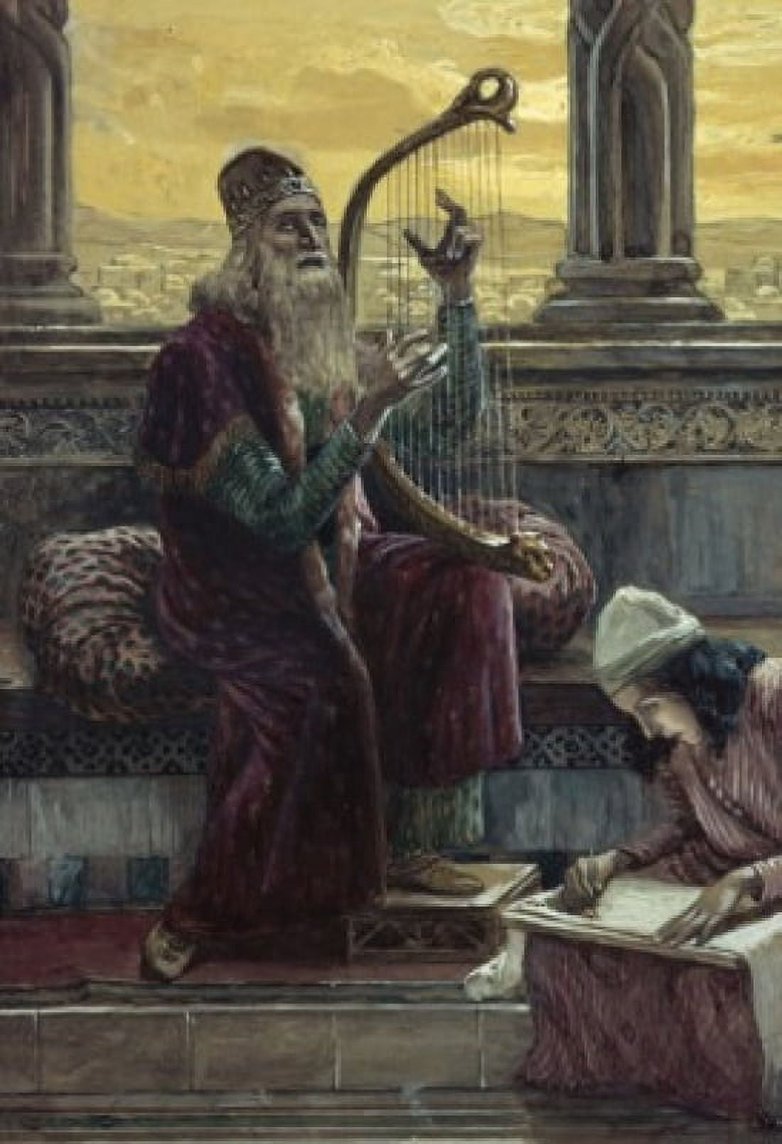 David Singing James Tissot (1836-1902 French) Jewish Museum New York USA Canvas Art - James Tissot (18 x 24)