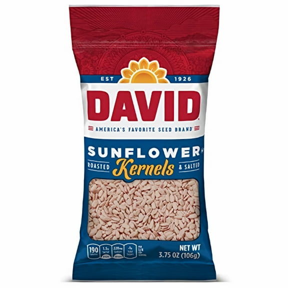 David Sunflower Kernels Roasted and Salted 3.75 oz (Pack of 17)