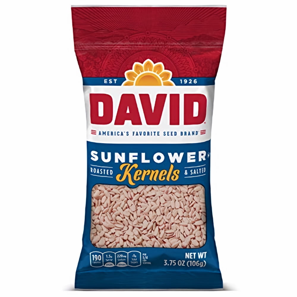 David Sunflower Kernels Roasted and Salted 3.75 oz (Pack of 5)