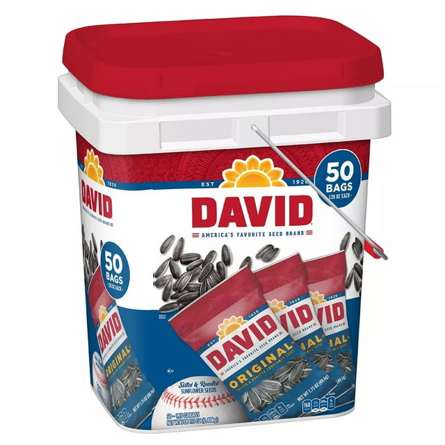 David Sunflower Seeds Bucket, 1.75 Ounce (50 Count)