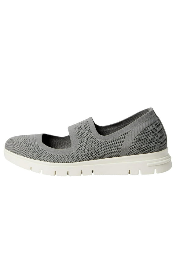 Comfy Knit Fabtic Flat Grey / White NWS24-503 Women's Size 10.5