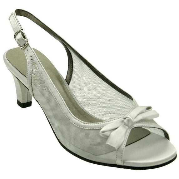 David Tate Women's PROM Silver Fashion Pumps 5.5 WW