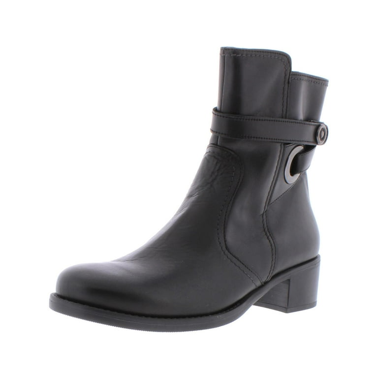 David Tate Womens Leonardo Leather Strappy Motorcycle Boots
