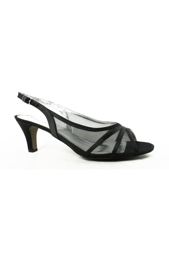 Womens Petal-001 Black Ankle Strap Heels Size 13