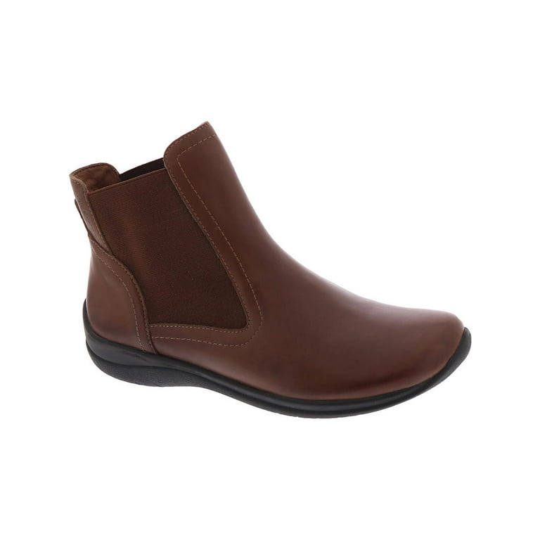 David Tate Womens Space Leather Chelsea Booties
