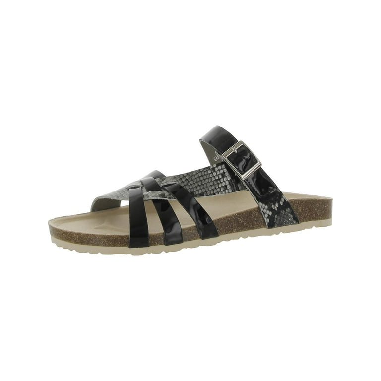 David Tate Womens Warm Leather Cork Slide Sandals Walmart