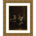 thumbnail image 1 of David Teniers The Younger 11x14 Gold Ornate Wood Frame and Double Matted Museum Art Print Titled - The Flageolet Player (1635-40), 1 of 4