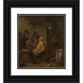 thumbnail image 1 of David Teniers The Younger 15x17 Black Ornate Wood Framed Double Matted Museum Art Print Titled - Mason Smoking with Companions in a Tavern (C. 1675), 1 of 5