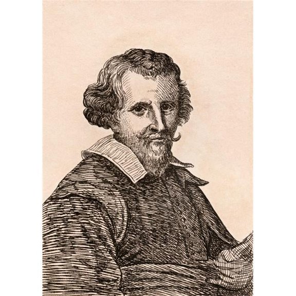 David Teniers the Elder 1582-1649 Flemish Painter From 75 Portraits of Celebrated Painters From Authentic Originals Etch Poster Print - 24 x 34