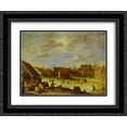 thumbnail image 1 of David Teniers the Younger 2x Matted 24x20 Black Ornate Framed Art Print 'A Bleaching Ground', 1 of 2