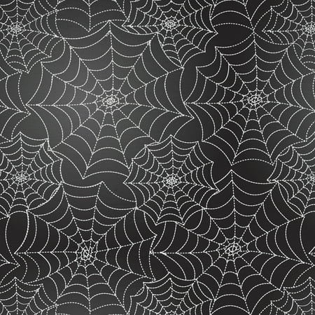 David Textiles 1-Yard Cotton Silky Webs Precut Fabric, Black