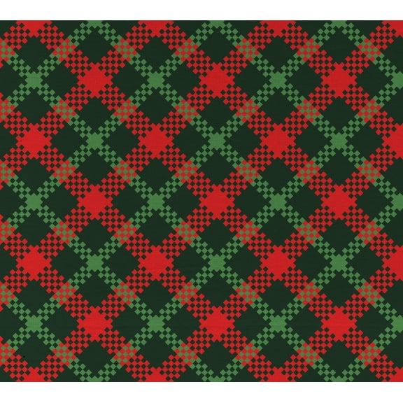 David Textiles 1-Yard Cotton Xmas Tartan VIII Precut Fabric, Multi