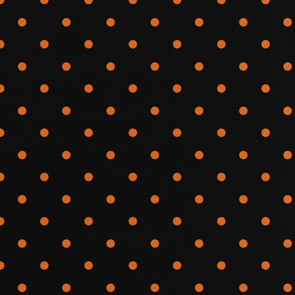 David Textiles 21" x 18" Cotton Halloween Dots Precut Fabric, Black