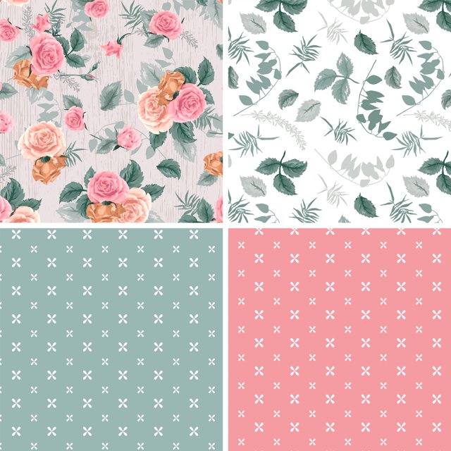 David Textiles 44" Cotton Antique Rose Fabric by the Yard, White