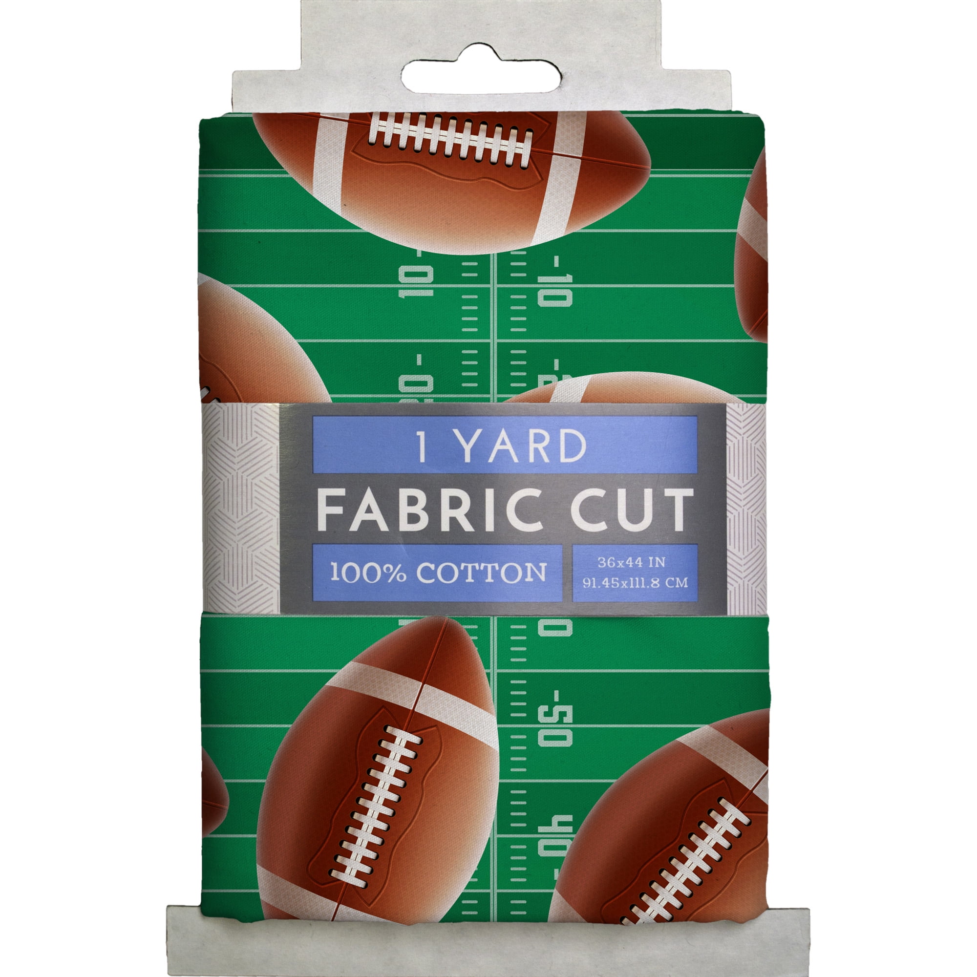 1 Yard 100% Cotton Football, Multi-color, 44" Wide for Quilting & Sewing by David Textiles