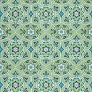 David Textiles 44" Cotton Medallion Fabric by the Yard, Green